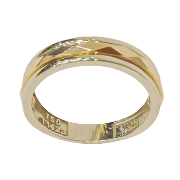 حلقه مردانه طلا 18 عیار ساده