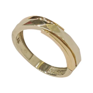 حلقه مردانه طلا 18 عیار ساده