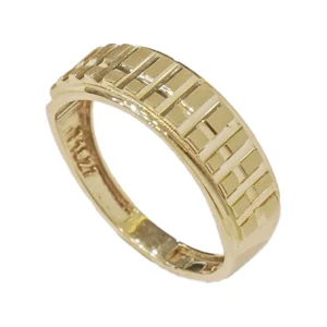 حلقه مردانه طلا 18 عیار ساده