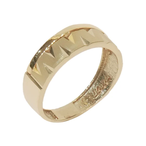 حلقه مردانه طلا 18 عیار ساده